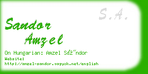 sandor amzel business card